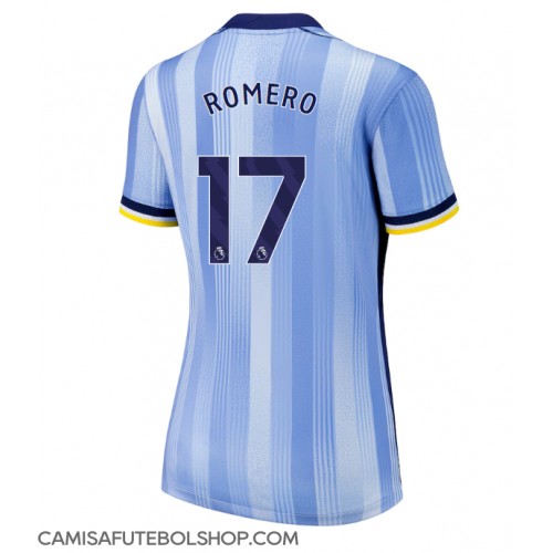 Camisa de time de futebol Tottenham Hotspur Cristian Romero #17 Replicas 2º Equipamento Feminina 2024-25 Manga Curta